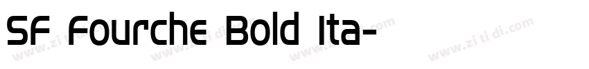 SF Fourche Bold Ita字体转换